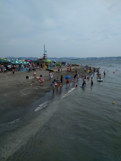 海の日の猿島ビーチ